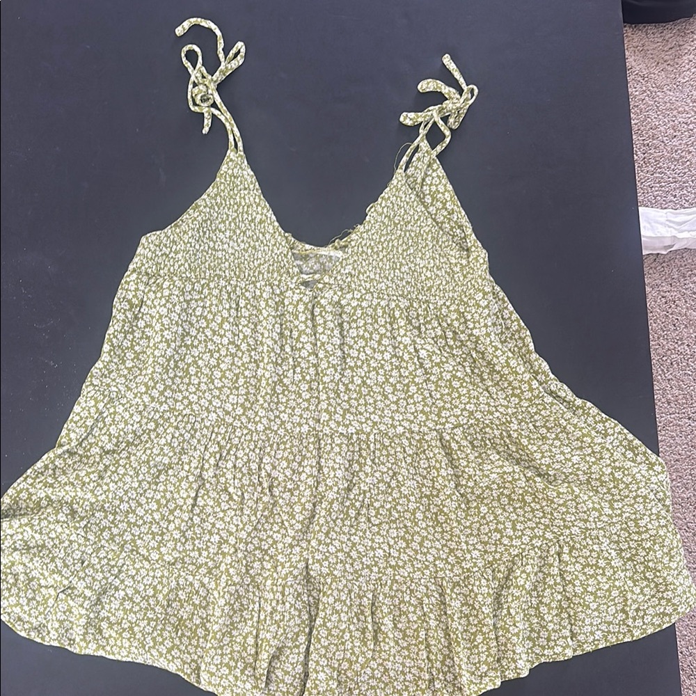 Floral Green Women's Dress